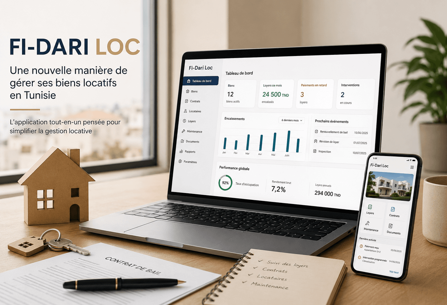 Fi-Dari Loc : l'application de gestion locative en Tunisie pour gérer facilement vos biens immobiliers