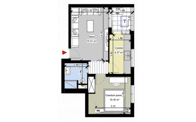 Appartement s+1 4