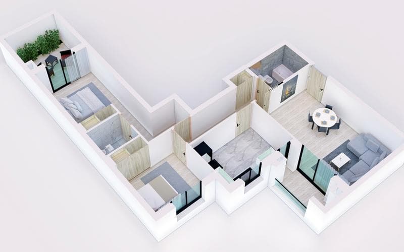 Appartement s+2 3