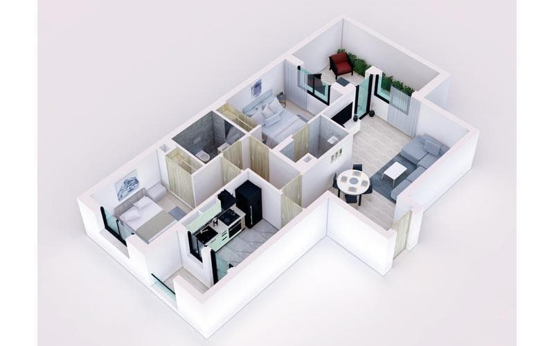Appartement s+2 2