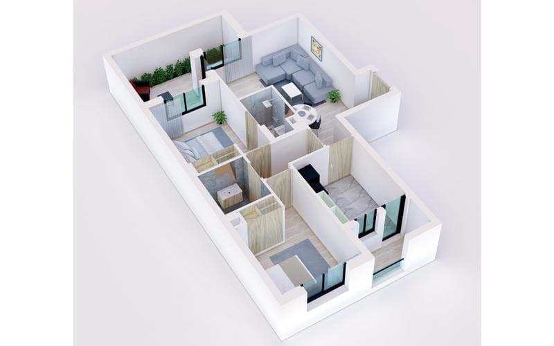 Appartement s+2 3