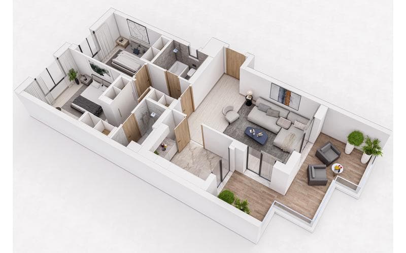 Appartement s+2 2