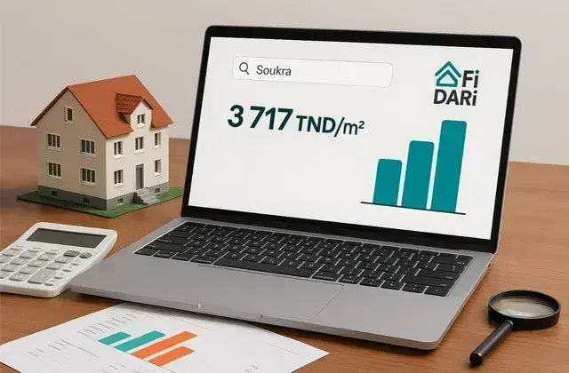 Carte des prix de l'immobilier en Tunisie