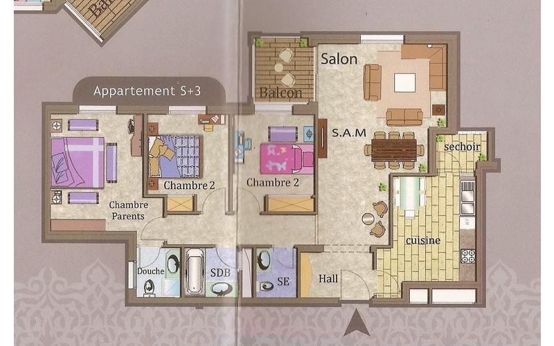 Appartement s+3 15